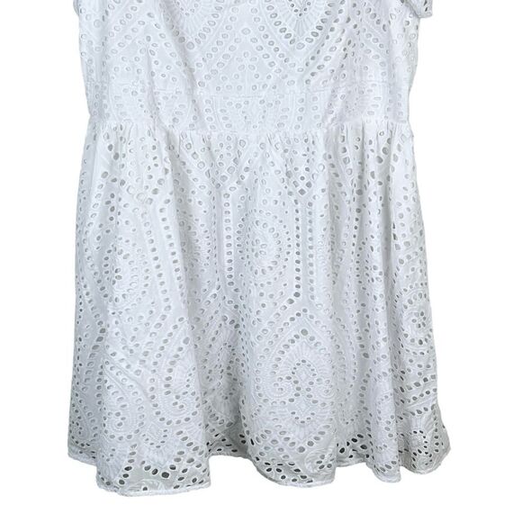 Ryegrass NWT Embroidered Eyelet Dress Sz 1X White Flare Ruffle Cottagecore Boho - Picture 6 of 10